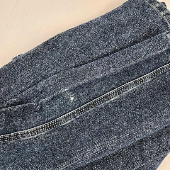 Wrangler Jeans Mens 34x32 Blue Authentics Carpenter Straight Leg Denim - Picture 11 of 11